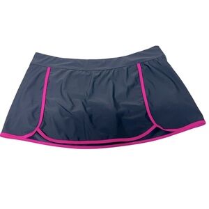 Free Country Swim Skort Gray and Pink Women’s Size XL Full Coverage Swim NWT